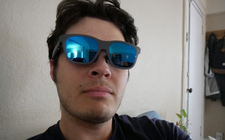 Watching movies on smart sunglasses offers hands-free convenience