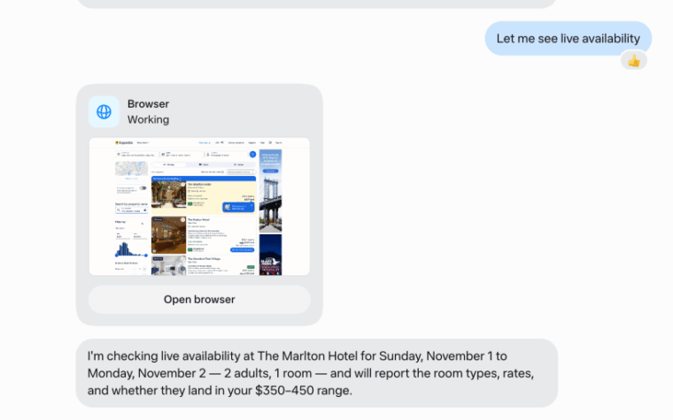 Meta Muse agent now offers travel booking features